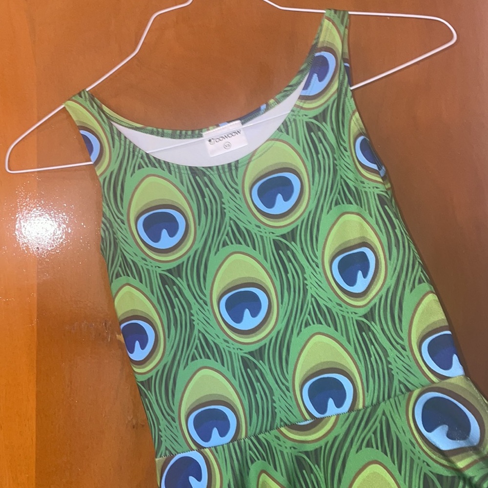 Peacock skater dress